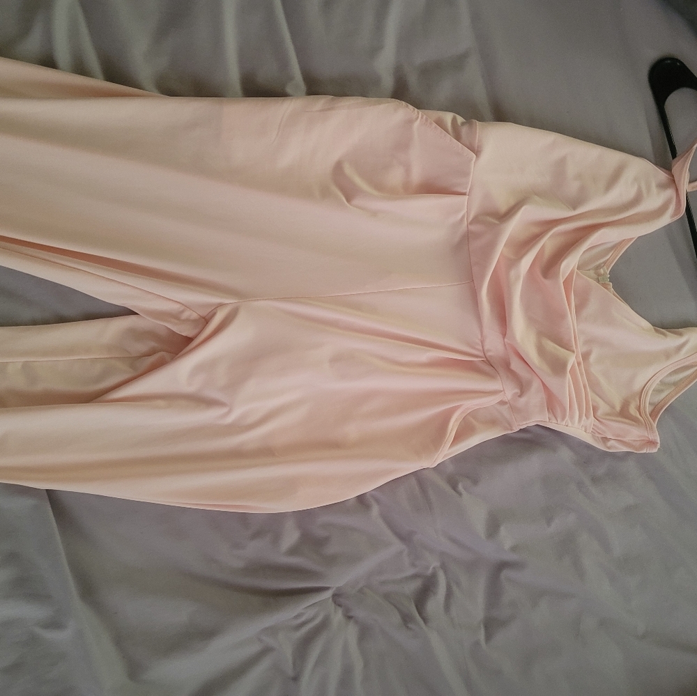 Spaghetti strap pink pants jumpsuit (never worn)